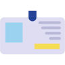 tarjeta de identificación plano icono