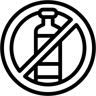 不含酒精 线条 图标