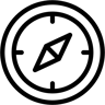 罗盘 线条 图标