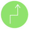 turn flat icon