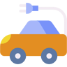 macchina elettrica piatto icona