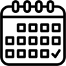 日历 线条 图标