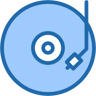 record player two color icon