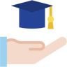 graduation flat icon