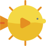 pufferfish flat icon
