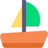 sailboat flat icon