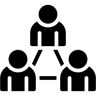 Teamarbeit gefüllt Icon