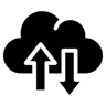 cloud storage filled icon