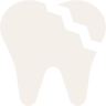 cracked tooth flat icon