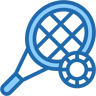 tennis racket two color icon