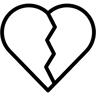 心碎 线条 图标