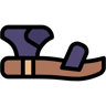 sandals lineal color icon