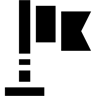 旗杆 填充 图标