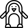 企鹅 线条 图标