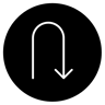 atrás relleno icono