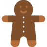 Lebkuchenmann flach Icon