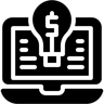 financiero relleno icono