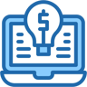 financiero dos colores icono