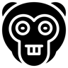猴 填充 图标