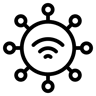 wireless network line icon