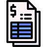 invoice lineal color icon