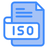 iso file two color icon