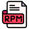 archivo rpm color lineal icono