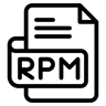 rpm 文件 线条 图标