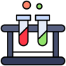 lab equipment lineal color icon