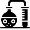 Laborausrüstung gefüllt Icon