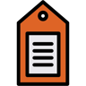 price tag lineal color icon