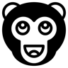 scimmia duotone icona