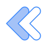 left arrow two color icon