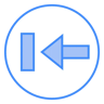 left arrow two color icon