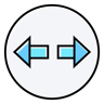 left arrow lineal color icon