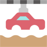 車用リフト フラット アイコン