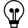 灯泡 双色调 图标