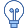 light bulb two color icon