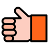 hand gesture lineal-color icon