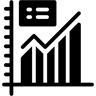line graph filled icon