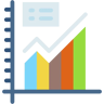 line graph flat icon