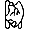 human liver line icon