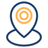 location two color icon
