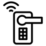 wireless door lock line icon