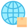 global shipping flat icon