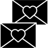Liebesbrief gefüllt Icon