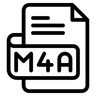 m4a 文件 线条 图标