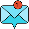new message lineal color icon
