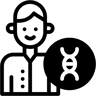 scienziato maschio duotono icona