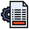 management lineal color icon